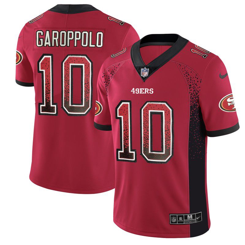 Men San Francisco 49ers #10 Garoppolo Red Drift Fashion Color Rush Limited NFL Jerseys
